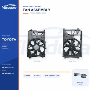 ชุดพัดลมระบายความร้อนหม้อน้ำ สำหรับ Toyota Camry 500W 16360-31510 อุปทานจำนวนมาก