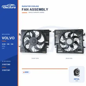 Conjunto da ventoinha de arrefecimento do radiador para Volvo XC60 / V90 600W 31657360 Fornecimento em massa