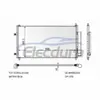 8845002330 Toyota Corolla 2009-2018 A/C kondenseri 16mm &Ccedil;ekirdek