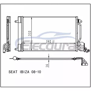 6R0820411D Volkswagen Polo 2020+ Конденсатор кондиционера с осушителем