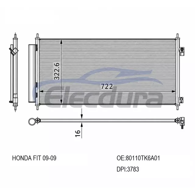 80110TK6A01 Honda Fit 2009+ A/C kondensator