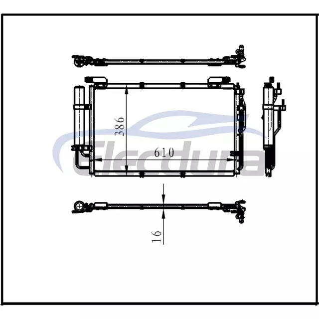 97606-17000 Hyundai Matrix 2001-2010 Condensator A/C