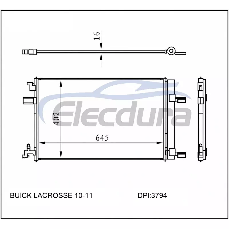 13267649 Buick LaCrosse 2010-2011 A/C kondenz&aacute;tor