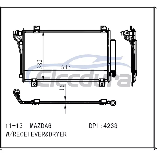 GEG161480 Mazda 6 2011-2013 A/C kondenz&aacute;tor