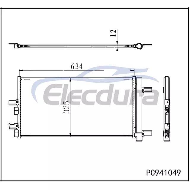 64539286712 MINI Cooper Countryman 2018-2021 Kondensor A/C dengan Pengering