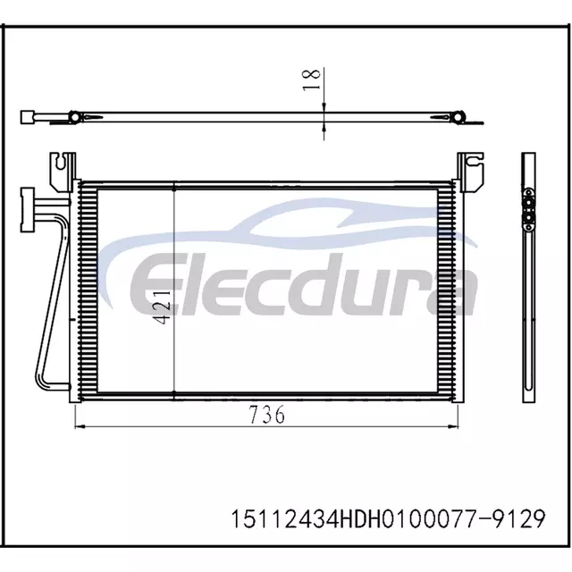 15112434 GMC C4500-C8500 2003-2007 Condensador de aire acondicionado