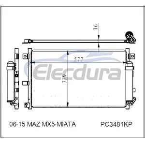 NE5161480C مازدا Mx5-مياتا 2006-2015 مكيف الهواء المكثف