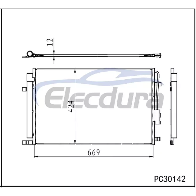 Конденсатор Hyundai Santafe 97606S2500 2019-2020 2.4LA/C