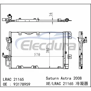 93178959 Opel Astra H 2004+ A/C kondenseri