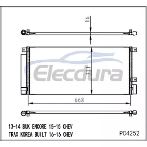 95026328 Chevrolet Trax Coreea construită 2015+ Ansamblu condensator A/C