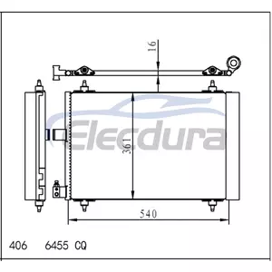 6455 CQ Peugeot 406 8b 1995-2005 Condensador A/C