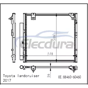 88460-60460 Toyota Landcruiser aircocondensoreenheid