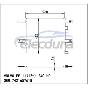 F1FZ19712B Ford Focus 2015-2018 1.0LA/C kondensatorsamling