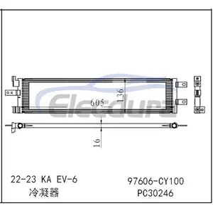 97606CV100 Kia EV6 2022–2023 A/C-Kondensatorbaugruppe