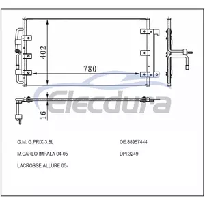 88957444 GM G Prix-M Carlo Impala 2004-2005 3.8LA/C skraplacz