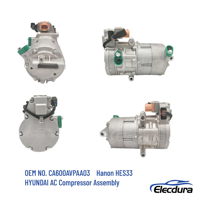 CA600AVPAA03 elektrisk AC kompressor 350V HES33 til Hyundai Ioniq. Electdura Engrosforsyning.