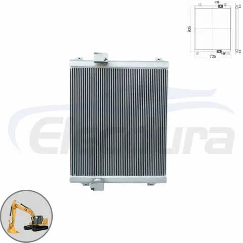 Caterpillar Pendingin oli hidraulik E325C 205-4962 tampilan inti untuk pemasok grosir dan distributor pesanan massal.