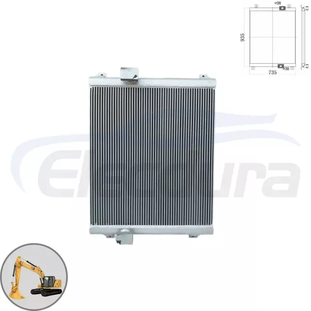 Ψύκτη υδραυλικού λαδιού Caterpillar E325C 205-4962 προβολή πυρήνα για προμηθευτές χονδρικής και διανομείς μαζικής παραγγελίας.