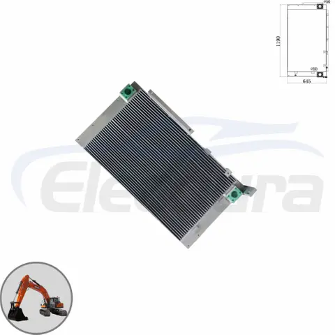 เครื่องทำความเย็นน้ำมัน Doosan DX350LC สำหรับงานหนัก K9002111 B2B ขายส่ง - หม้อน้ำไฮดรอลิกหลังการขายคุณภาพสูงพร้อมบริการฉลากส่วนตัวสำหรับผู้นำเข้าทั่วโลก