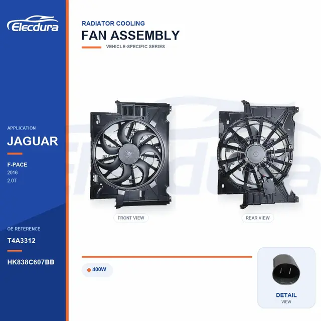 Hűtőventil&aacute;tor-egys&eacute;g Jaguar F-Pace 400W T4A3312 t&ouml;meges sz&aacute;ll&iacute;t&aacute;shoz