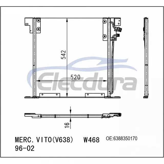 MR958462 Mitsubishi Outlander 2002-2007 Zesp&oacute;ł skraplacza klimatyzacji