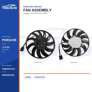 Radiateurkoelventilator voor Porsche Cayenne 600W PAB95945510 Bulklevering