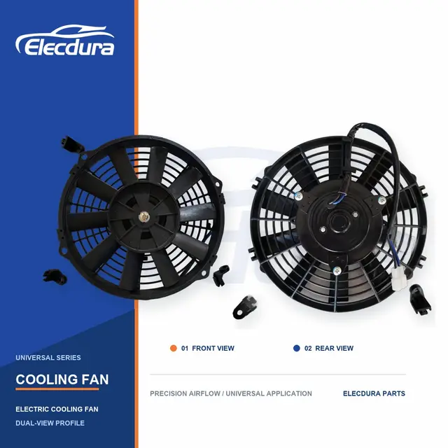 Universel Ventilateur de refroidissement de radiateur lame droite de 9 pouces 120W vente en gros