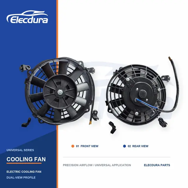 Universeel Radiateurkoelventilator 7 inch recht mes 160W groothandel