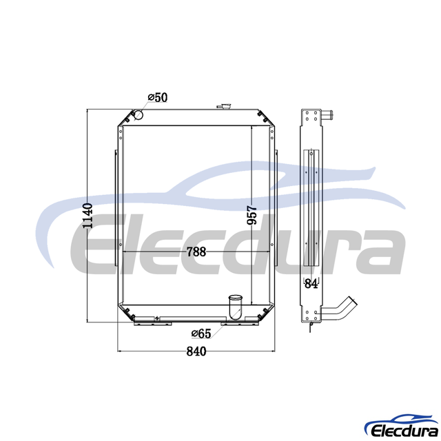 11N6-44210 Hyundai R225-7 หม้อน้ำ ชุดประกอบทั้งหมด