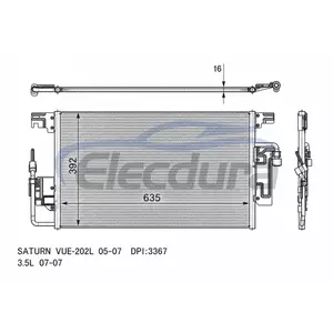15807010 Saturn Vue-202l 2005-2007 A/C condensoreenheid