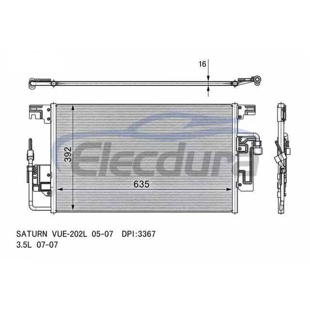 15807010 Saturn Vue-202l 2005-2007 Sestava kondenz&aacute;toru klimatizace