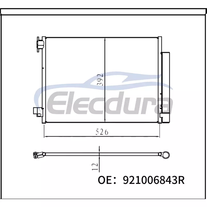 921006843R Nissan Micra 2016+ Конденсатор кондиціонера