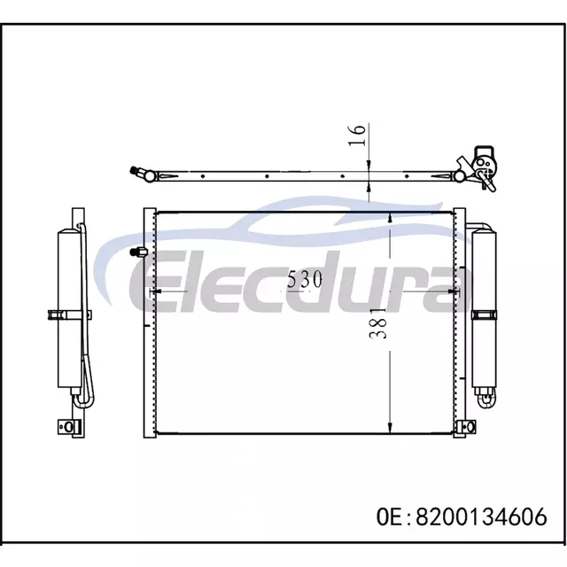 8200134606 Renault Clio III Grand Modus 2004-2014 Condensator A/C