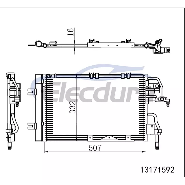 13171592 Opel Zafira B A05 2005-2006 Конденсатор кондиціонера