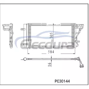 97606J9220 Hyundai Kona 2018-2021 Sestava kondenz&aacute;toru klimatizace 16mm j&aacute;dro
