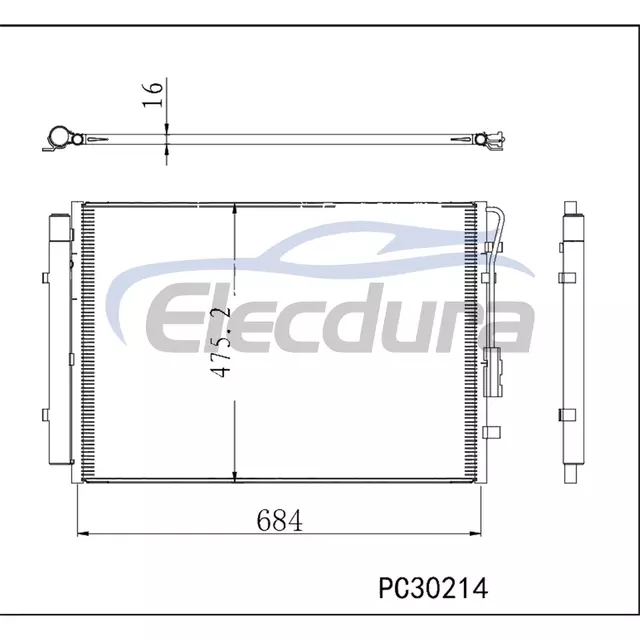 97606-S8600 Hyundai Palisade 2021-2022 Condensator A/C cu receptor/uscător