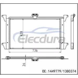 1449779 Scania 4 Series 1996-2001 Klimaanlagenkondensator