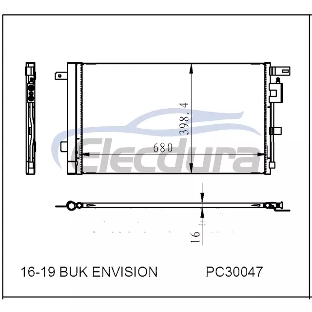 23322260 Конденсатор кондиціонера Buick Envision 2016-2020 рр. Висота ребра 8 мм