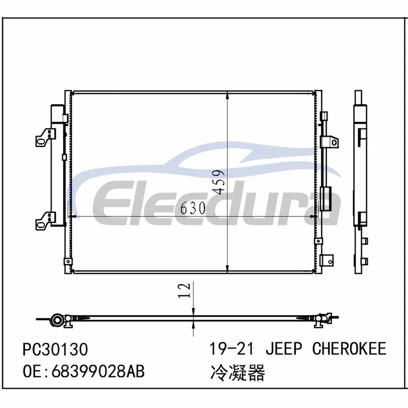 68399028AB Jeep Cherokee 2019-2023 A/C-condensor