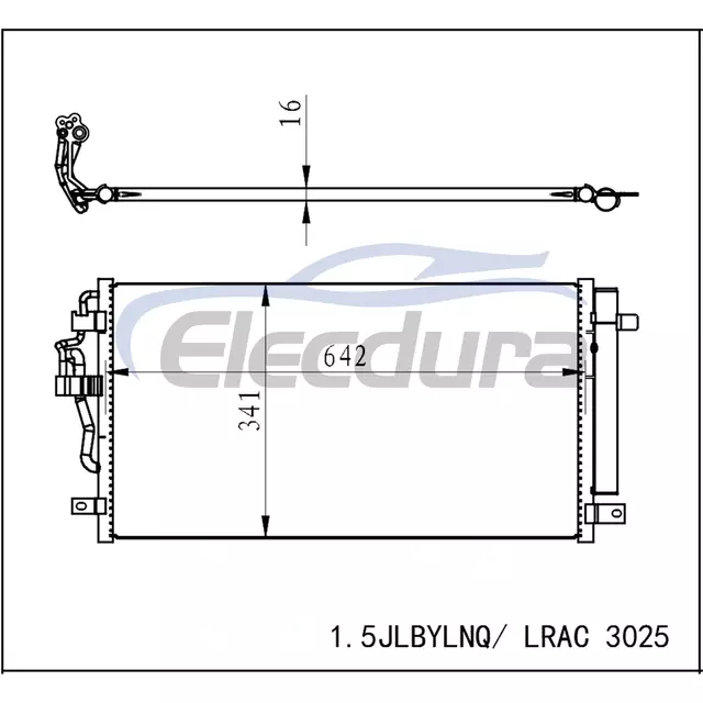 8010054000 Conjunto condensador Geely Coolray 2018+ A/C
