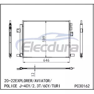 L1MZ19712AD Gruppo condensatore aria condizionata Ford Explorer 2020-2022