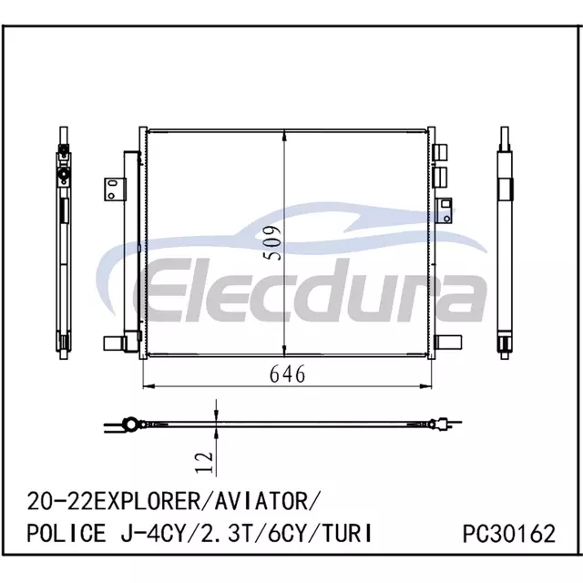 Συναρμολόγηση συμπυκνωτή A/C L1MZ19712AD Ford Explorer 2020-2022
