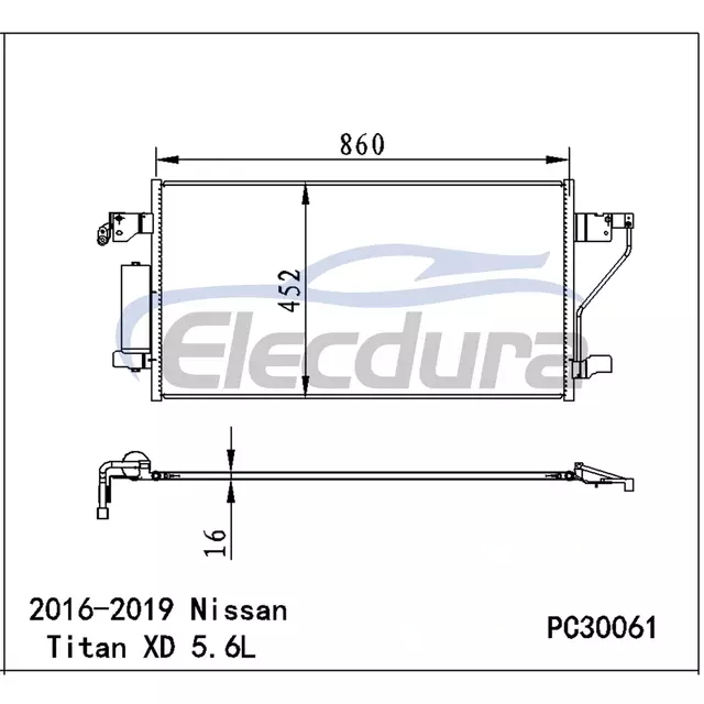92100EZ31A Nissan Titan Xd 2016-2019 5.6LA/C Kondensatorbaugruppe