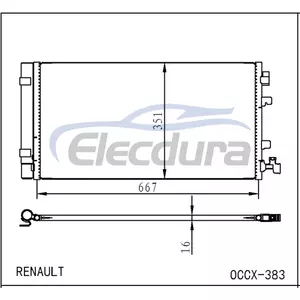 92100-0005R Renault L305 L30h 2010+ A/C kondensator
