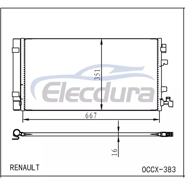 92100-0005R Renault L305 L30h 2010+ Klimaanlagenkondensator