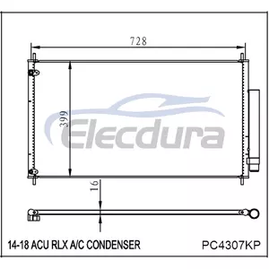 80110TY2003 Honda Acu Rlx 2014-2018 airco condensor