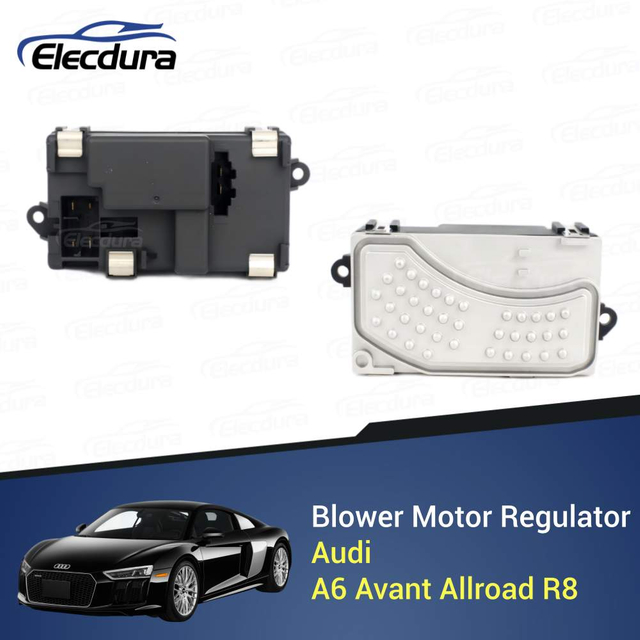 Regolatore del motore del ventilatore a 6 pin standard OE 4F0820521A con dissipatore di calore in alluminio per Audi A6 C6 e Audi R8.