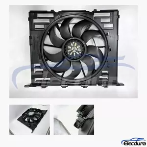 17427953401 Sostituzione all'ingrosso aftermarket del gruppo ventola di raffreddamento del radiatore senza spazzole BMW