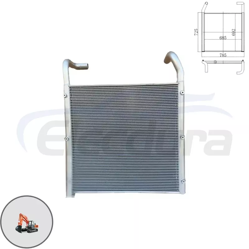 4287045 Sostituzione aftermarket all'ingrosso del radiatore dell'olio idraulico Hitachi EX200-2 per distributori di parti di escavatori