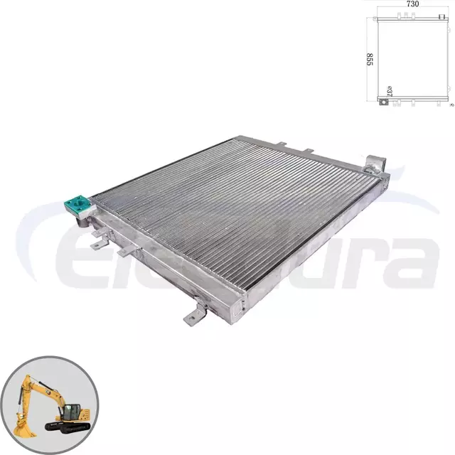 Refroidisseur d'huile hydraulique Caterpillar E320C 196-8184, vue de base pour les fournisseurs en gros et les distributeurs de commandes en gros